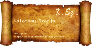 Kalocsay Szonja névjegykártya